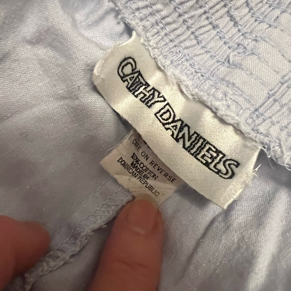 Cathy Daniels Vintage Baby Blue Elastic Waist Stretch Pants - Picture 2 of 3